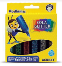 COLA C/GLITTER 23G 6 CORES 02923