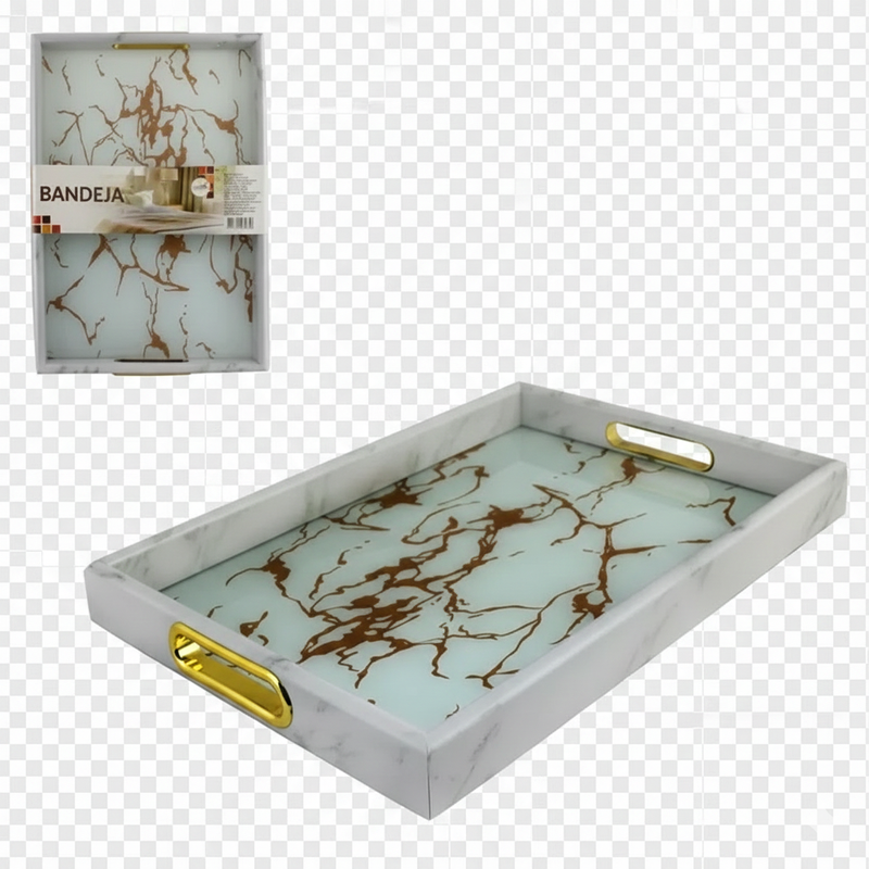 BANDEJA MARMORIZADA CASITA CA20212