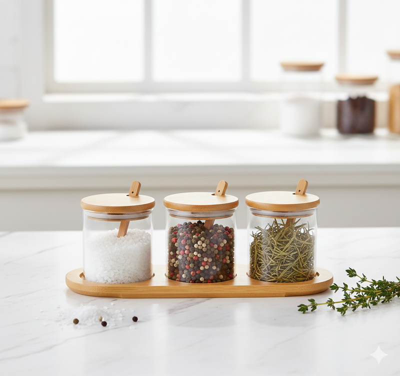 CONJUNTO COM 3 PORTA CONDIMENTO POT031