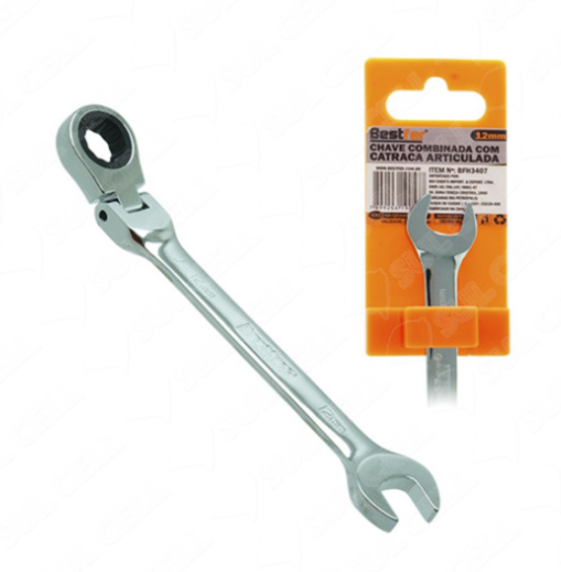 CHAVE COMBINADA C/ CATRACA ARTICULADA BFH3407 12MM