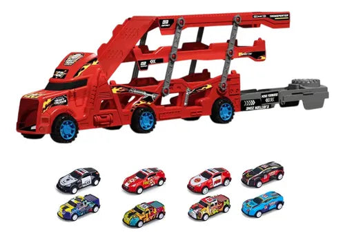 CAMINHÃO CATAPULTA RACING C/ 8 CARROS XC-KIT-CL-18006