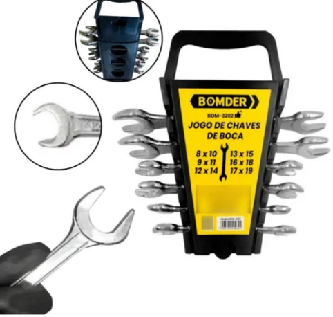 JOGO DE CHAVE FIXA 8 A 19MM 6 PCS BOM-3202