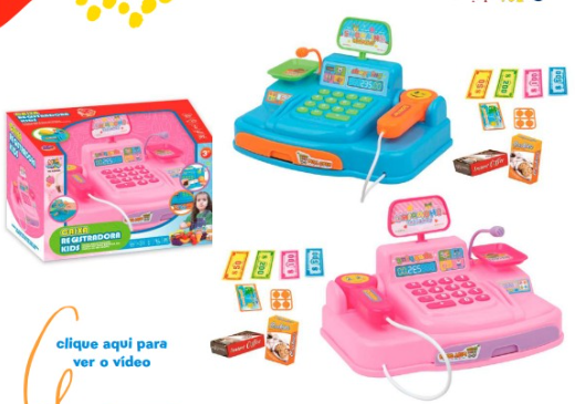 BRINQUEDO CAIXA REGISTRADORA KIDS TK-AB8068