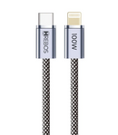 CABO NEOBRAIDED 30W TIPO C P/ LIGHTNING CB-272CI PRETO