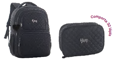 MOCHILA ESCOLAR C/ESTOJO MINI HEARTS YP2985