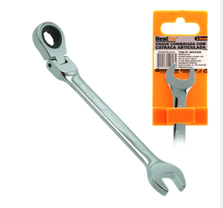 CHAVE COMBINADA C/ CATRACA ARTICULADA BFH3408 13MM