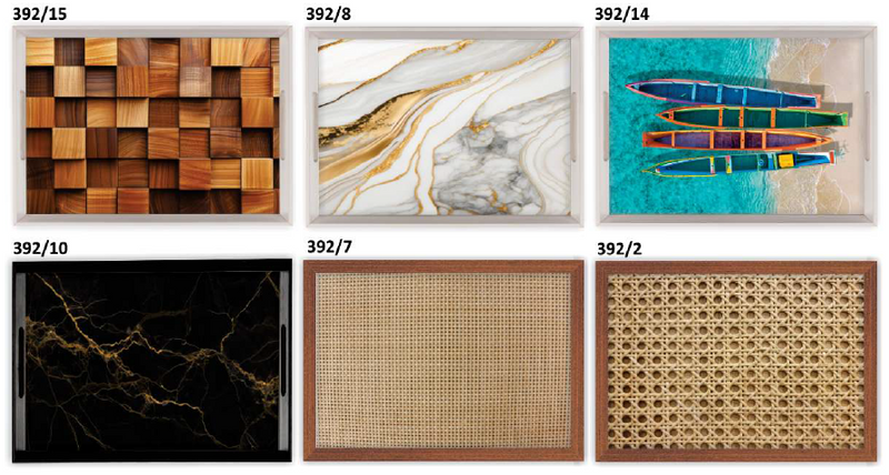 BANDEJA DE SERVI 30X40 C/ VIDRO 392