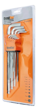 JOGO DE CHAVES HEX LONGAS 9PÇS BFH0014