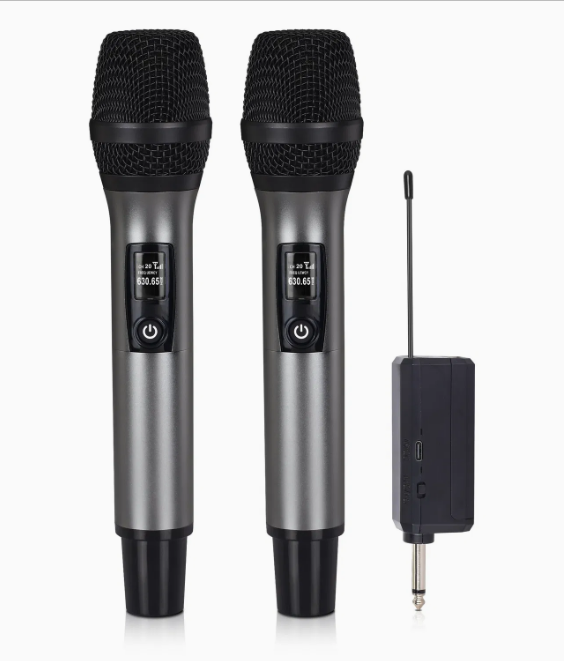 MICROFONE SEM FIO DUPLO AJ-D74